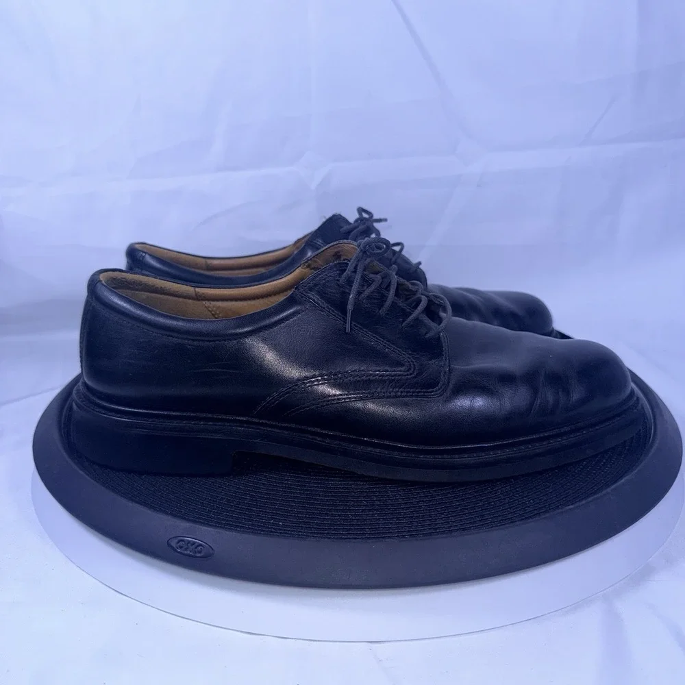 ECCO Mens Comfort Fibre System Black Shoe Size 45 Leather 11.5